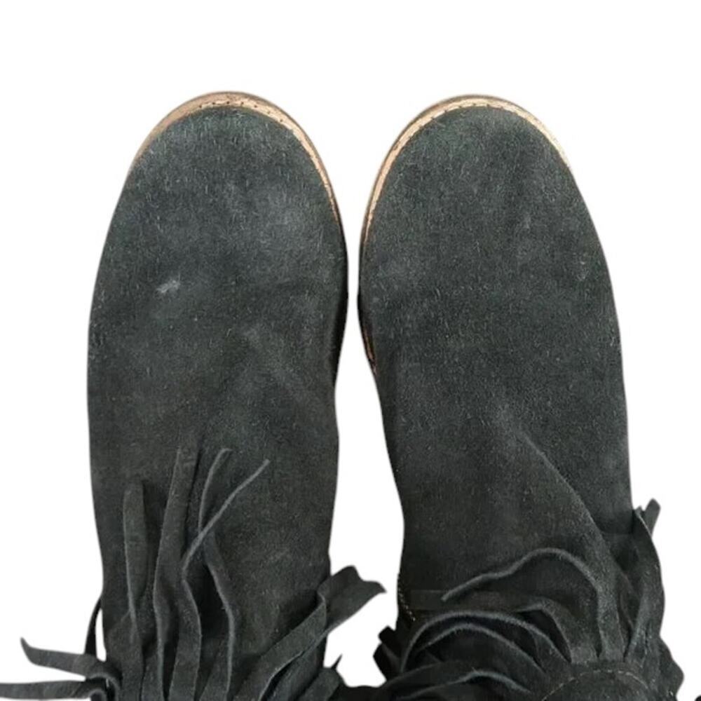 Steve Madden Shoes Womens 7 Booties Fringe Casual Fashion Leather Ankle Boot Zip View 5